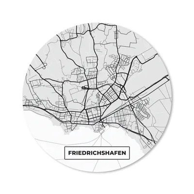 Produktbild von MuchoWow® Mauspad Mousepad Friedrichschafen - Stadtplan - Deutschland - Karte 40x40 cm - Mousepads - Maus Mat - Pad - Mausunterlage - Schreibtisch Accessoires