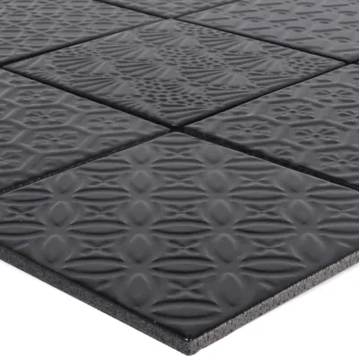 Produktbild von Mosaikfliesen Keramik Istria Schwarz
