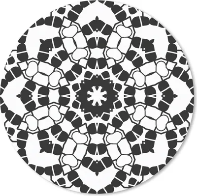 Produktbild von MuchoWow® Mauspad Mousepad Mandala - Schwarz und Weiß - Muster 40x40 cm - Mousepads - Maus Mat - Pad - Mausunterlage - Schreibtisch Accessoires