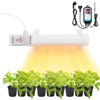 Zdjęcie produktu dla Ogrzewanie do szklarni Vigevee, 120W, z 24-godzinnym timerem, grzejnik rurowy o długości 640 mm, kolor biały