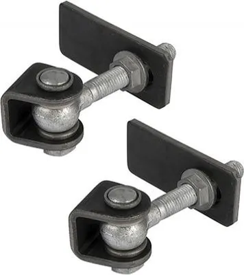 Immagine prodotto di cerniera regolabile a 180 gradi M16 GBMU (1001U+1002M+1034HDGA) Locinox, zincata a caldo, lunghezza filettatura 110 mm (2 pz.)