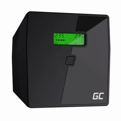 Produktbild von Green Cell® UPS USV Unterbrechungsfreie Stromversorgung 1000VA (600W) mit Überspannungsschutz 230V Line-Interactive Spannungsregelung AVR USV-Anlage USB/RJ45 2X Schuko 2X IEC Ausgänge LCD Bildschirm