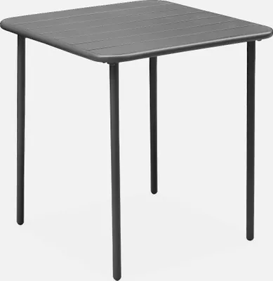 Produktbild von sweeek - Gartentisch aus Stahl 2 Plätze - Anthrazit