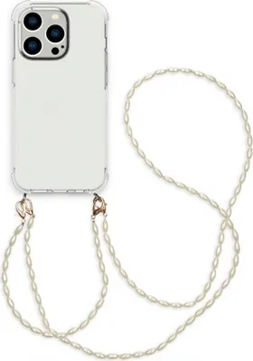 Image de imoshion Coque arrière avec cordon + brassard - Perles pour l'Apple iPhone 14 Pro - Transparent