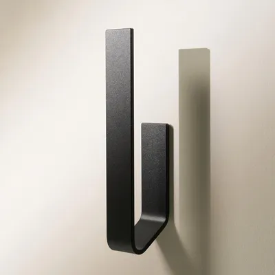 Image de Support pour rouleaux de papier toilette - Noir - Adhésif