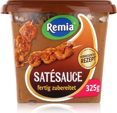 Produktbild von Remia Satésauce Erdnussauce 325g fertig zubereitet 100% pflanzlich (1er Pack)