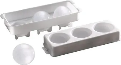Produktbild von APS 12990 Eiskugel-Former für 3 Kugeln á 100 ml, Eiskugel mit 6cm Ø, mit Wasser füllen und gefrieren lassen