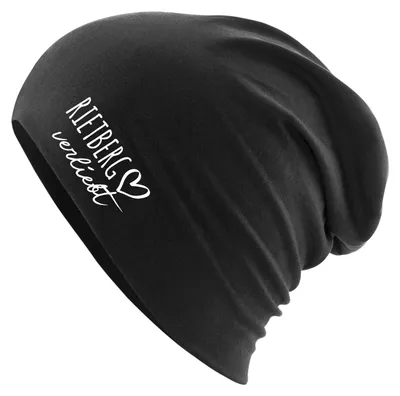 Produktbild von Huuraa Beanie Rietberg verliebt Black One Size Baumwolle und Elasthan Mütze Geschenkidee