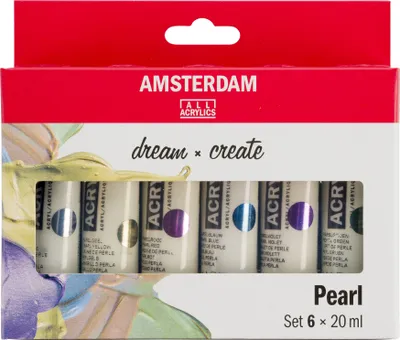 Zdjęcie produktu dla Royal Talens17820506 Farba akrylowa AMSTERDAM Pearl 6 x 20 ml