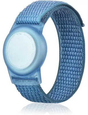 Immagine prodotto di Bracciale in nylon blu per AirTag, regolabile, per bambini