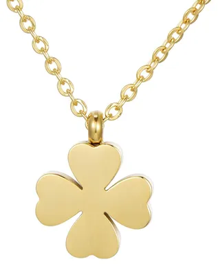 Image de Collier en acier inoxydable doré avec pendentif