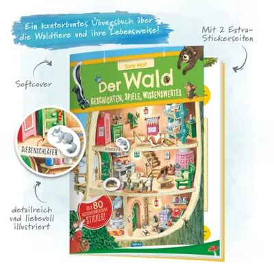 Produktbild von Trötsch Der Wald Geschichten Spiele Wissenswertes Stickerbuch