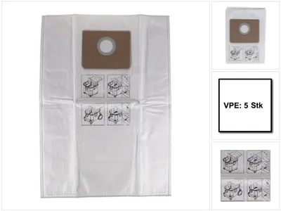 A product image showing vacuum cleaner bags and packaging details.
