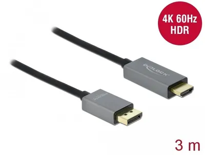 Image de Delock 85930 DELOCK Aktives DisplayPort 1.4 > HDMI Kabel 4K 60Hz (HDR) 3m
