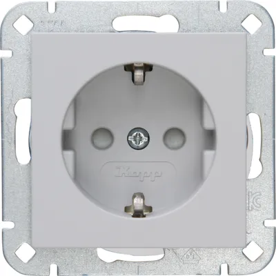 Obrázok produktu pre Zásuvka SCHUKO, matná, č. 940034000 HK07, sivá