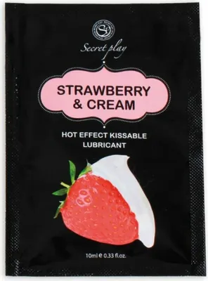Immagine prodotto di Secret Play Confezione da 12 lubrificanti monodose fragole con panna