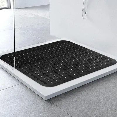 Obrázok produktu pre Sprchová rohož, protišmyková, 80 x 80 cm, sprchová rohož, protišmyková sprchová rohož s prísavkami, protišmyková rohož, sprcha, PVC, sprchová rohož, protišmyková