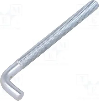 Produktbild von Haken; gerade; Stahl; Zink; L. Gewinde: 78mm; L. ges: 100mm HP.8100 Schraubenbolzen