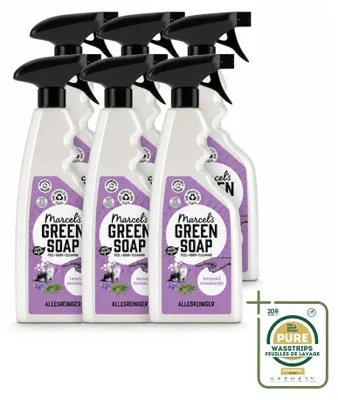 Produktbild von 6 x Marcel’s Green Soap Allesreiniger Spray - Lavendel & Rosmarin - 500 ml - Vorratspackung - 6 Stücke