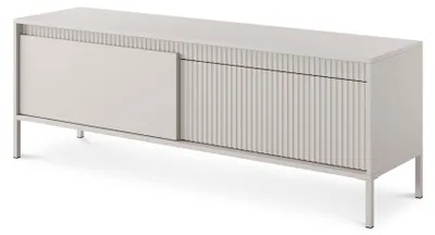 Produktbild von Lowboard Senra Beige mit 2 Türen, 153,5 cm Breite, 53,4 cm Höhe, 39,5 cm Tiefe