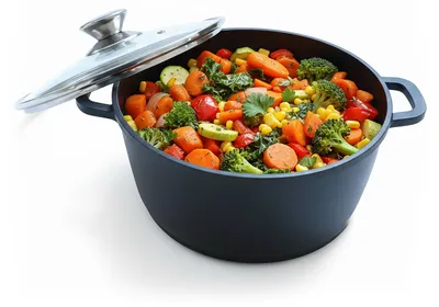 Image de Cocotte Relaxdays, avec couvercle en verre, revêtement antiadhésif, compatible induction, H x P : 15 x 32 cm, cocotte, fonte d'aluminium, noire
