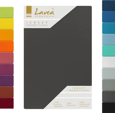 Produktbild von Spannbettlaken MAYA Anthrazit | 180 x 200cm Topper