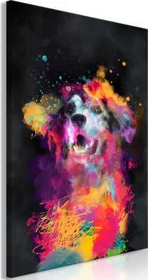 Produktbild von Italienischer Leinwand Leinwandbild - Dog's Joy (1 Part) Vertical 20x30 cm Tiere g-A-0315-b-a