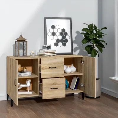 Produktbild von " "Sideboard - praktischem Design - Wohnzimmerschrank - Kommde für Flur - Sonoma-Eiche 100x36x60 cm Holzwerkstoff NeuMöbel 1484769