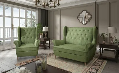 Produktbild von Chesterfield Couch Polster 2+1 Sitzer Polstermöbel Sofagarnitur Couchen Sofas