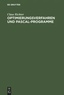 Produktbild von Optimierungsverfahren und PASCAL-Programme