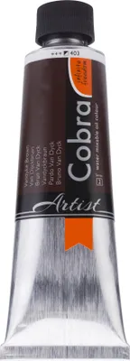 Image de Cobra Artist Peinture à l'huile miscible à l'eau Tube 150 ml Brun Vandyck 403