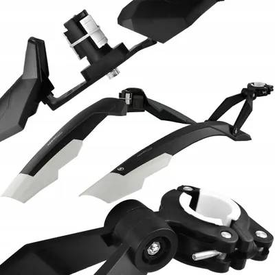 Produktbild von Simpla ADHD Long Fahrradschutzblech-Set MTB 27,5"-29" Schwarz-Weiß