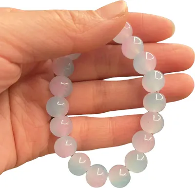 Produktbild von Perlenarmband Kontrastfarbe Elastisches Seil Handgefertigt Poliertes Armband aus Kunstkristallperlen Schmuckzubehör