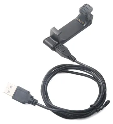 Produktbild von vhbw USB Ladekabel kompatibel mit Garmin Forerunner 220 Smartwatch Fitnesstracker - Dockingstation Schwarz, 94 cm