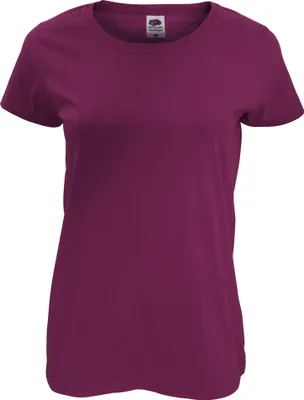 Produktbild von Fruit Of The Loom Damen Lady-Fit T-Shirt, kurzärmlig RW4724 (M) (Burgunder)