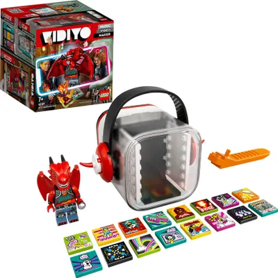 Produktbild von LEGO 43109 VIDIYO Metal Dragon BeatBox Music Video Maker, Musik Spielzeug Set für Kinder mit AR App und Drachen Minifigur