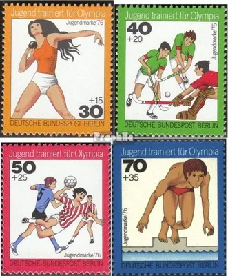 Produktbild von Briefmarken Berlin (West) 1976 Mi 517-520 (kompl.Ausgabe) postfrisch Jugend: Für Olympia