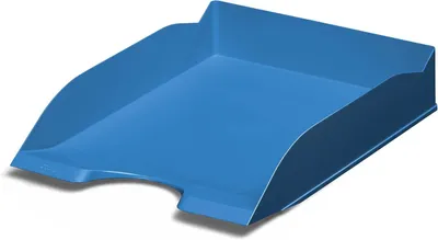 Image de Corbeille à courrier Eco plastique recyclé A4 bleu pack de 6