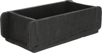 Produktbild von Novaliv Holzkiste Vintage Schwarz 30 x 15 x 10 cm Alte Ziegelform Holz EIN KAMMER Allzweckkiste aus recyceltem Altholz Jede Form EIN Unikat - Geschenkkiste