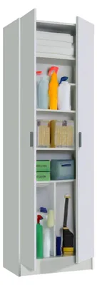 Immagine prodotto di Dmora Armadio Multiuso 2 Ante Altiplano 37x180h cm Bianco, 2 Ante 8 Vani