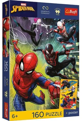 Produktbild von Puzzle 160 Teile, Spiderman + Poster, Marke TREFL