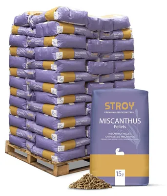 Produktbild von STROY Miscanthus Pellets Einstreu 15kg x 65 Sack 975kg Palette