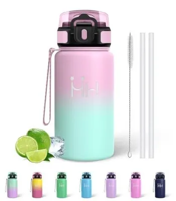 Produktbild von Edelstahl Trinkflasche 500ml, Auslaufsicher, Doppelwandig, BPA-frei, Kinder