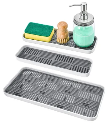Produktbild von Omgoods – Set aus 3 multifunktionalen Seifenspendern und einem Schwammhalter