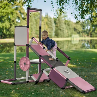 Image de Quadro Evolution Home tour de jeu avec toboggan pour bébé, pour le jardin et la chambre d’enfant, dès 6 mois – Berry