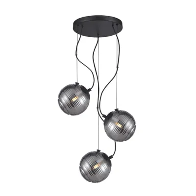 Immagine prodotto di Lampada a sospensione moderna per soggiorno corridoio sfere nere rotonde 3xG9 40W PERONA Italux