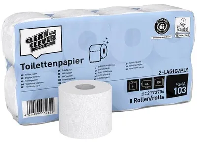 Produktbild von Toilettenpapier 2-lagig SMA103 Clean and Clever