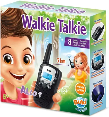 Image de Talkie walkie noir enfant portee 3 km - buki nature - tw01 - espionnage