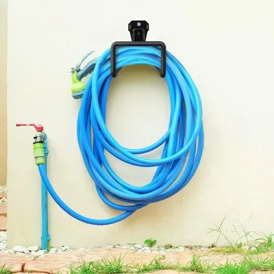 Produktbild von Metallene Wandschlauchhalter für Garten, robuste Schlauchhalter für draußen, im Garten, auf dem Grundstück