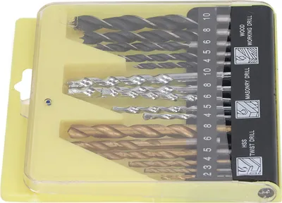Obrázok produktu pre 16 ks vrtákov Twist Masonry Mrill Drill Bit High Speed Steel Tool pre spracovanie dreva